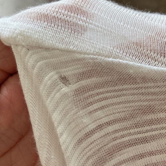 WHBM Long Sleeve Crossover White Coverup Size Large - Picture 12 of 13